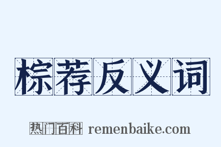 棕荐反义词是什么意思的图片